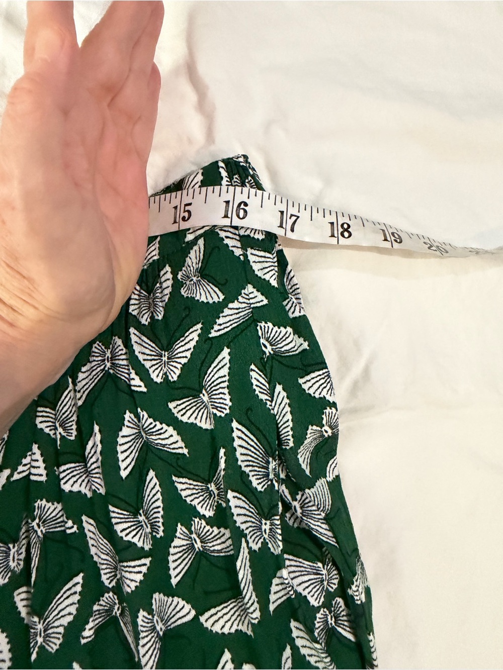 ANTHROPOLOGIE MAEVE Acker Wide-Leg Pants Green Butterflies S - Picture 11 of 16